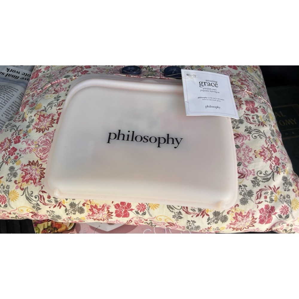 Philosophy Make-up Bag Pink New With Tag Silicone Norwegian Waterfront Beach Vac